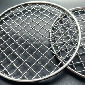 Stainless Steel Round Rimmed BBQ Mesh, Custom Wire Diameter & Mesh Size Available
